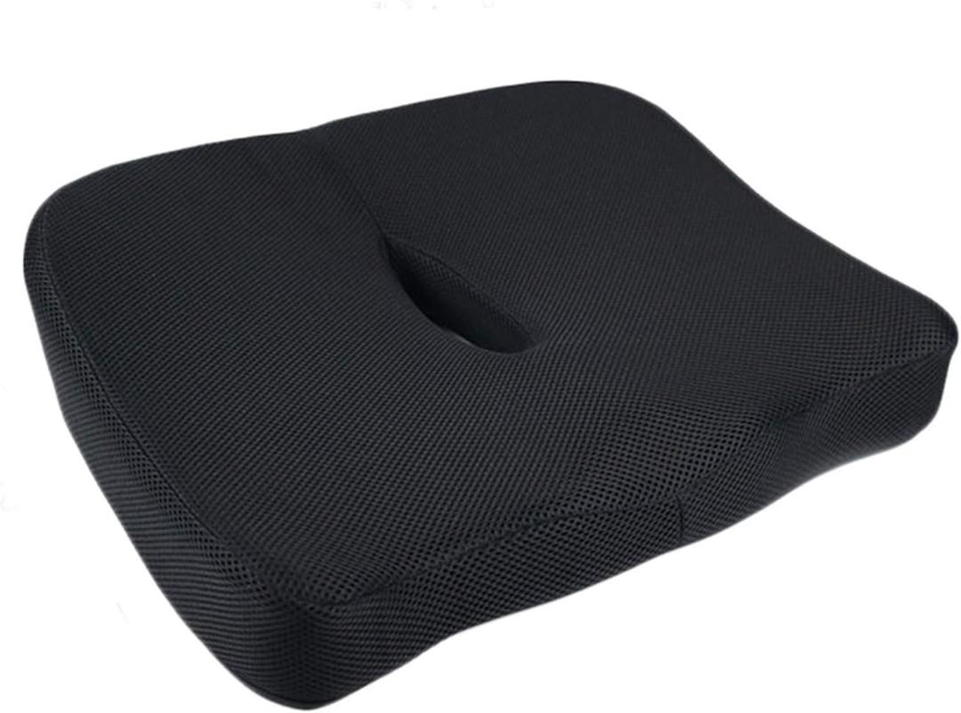 HHEALTB Seat Pads, Ergonomics Comfortable Cushion Breathable Durable Buttocks Curve Design Non-Slip Thicken Office Cushion