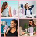 2 x Silicone Boot Compatible with Sinple Midern 24/30/40 oz Tumbler with Handle/Trek Pivot, Protective Anti-Scratch Bottle Bottom Sleeve Cover Compatible with Sinple Midern Tumbler (Bling Lavender Mist)