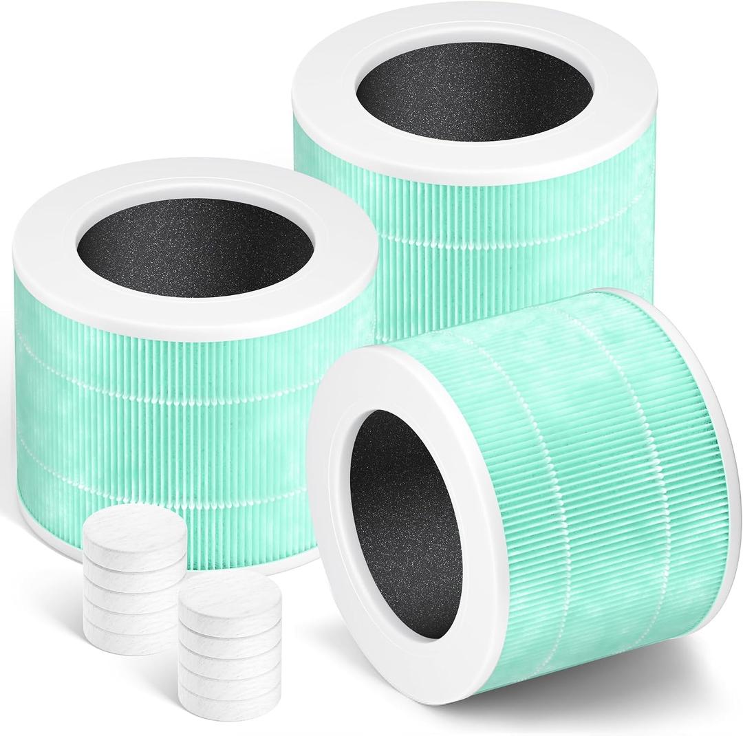 Core Mini Filter Replacement for LEVOIT Core mini-P Air Purifier,Green | 3 filter & 10 fragrance Sponge，3-in-1 filtration,great high-efficiency materials with activated carbon，by Improvedhand