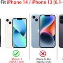 NITITOP Compatible for iPhone 13 / iPhone 14 Case Cute Clear Wavy Frame for Women Girl Bow Knot Pattern Curly Shape Shockproof Soft TPU 2 in 1 Phone Cover - White Bow