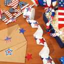 2 x AnyDesign 600Pcs Patriotic Star Stickers Roll Blue Red Silver Stars Labels American Flag Self-Adhesive Independence Day Stickers for 4th of July Memorial Day Water Bottle Luggage Decor, 8 Design