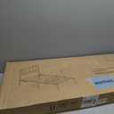 Twin Platform Bed with Headboard, Black Finish