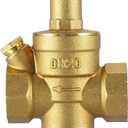Hilitand DN20 3/4" Adjustable Water Pressure Reducing Regulator Valve, Brass Body Globe Valve, 1.6MPa