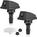 Pack Of 2 Xislet Windshield Washer Nozzle Universal 2Pcs Aimable Front Windshield Sprayer Nozzle, Fit for Most Cars and Old Trucks, Included Brass Adjuster