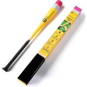 Pencil Bat - Novelty Backyard Baseball Games Gift - Youth Metal Baseball Bat - 2 5/8" Aluminum Barrel with Balanced Weight and Durable Finish
