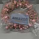 J'FLORU Valentines Day Wreaths for Front Door 20 Inch Valentines Day Wreath Valentines Wreath with Cute Hearts and Berries Valentines Day Gifts Anniversary Wedding Decorations (Pink)