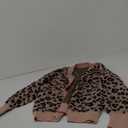 Women's Leopard Print Cardigan Button Front Cardigan Sweaters Crew Neck Drop Shoulder Long Sleeve Knit Tops (Medium, Apricot)
