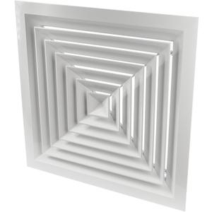 Repa Market 18" x 18" (Neck) Square Aluminum Ceiling Diffuser - Industrial 4 Way Supply Exhaust Ventilation, Air Conditioning - HVAC Horizontal Flow Duct Cover - Office Warehouse 24" x 24" (Outer)
