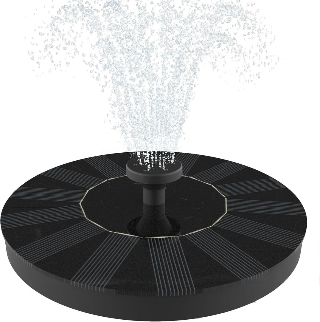 Solar Fountain, Solatec Solar Powered Bird Bath Fountain Pump 1.3W Solar Panel Kit Water Pump,Outdoor Watering Submersible Pump for Pond, Pool, Garden, Fish Tank, Aquarium