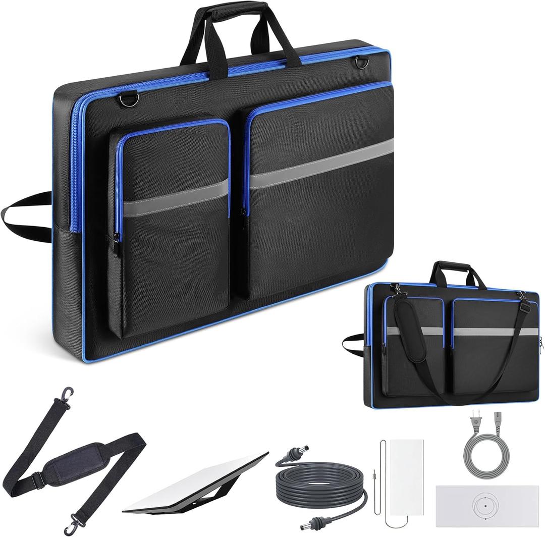 Travel Bag for Starlink Gen 3, Starlink Carrying Case Compatible with Starlink Gen 3 Satellite Dish Accessories, Soft Backpack with Shockproof Padding, Shoulder Strap & Handle for Camping and RV