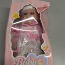 XFEYUE 12" Baby Doll with Pink Bowknot Clothing Set,12 Inch Realistic Baby Dolls with Clothes and Accessories,Pacifier Bottle Toy Pretend Play Collection for 3+ Child Girls Gifts