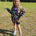 Ahegao Blue Galaxy Hoodies for Girls Novelty Black Cats Sweatshirts Sweater Size 6 7 8 Kids Soft Hoodys Big Girl Graphics Pullover Tops