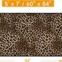 Leopard Rug 5x7 Washable Animal Print Rug Living Room Large Carpet Soft Non-Slip, Non-Shedding Brown Carpet for Office Dormitory Bedroom