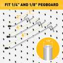 ELEAD 66-Piece 2/4/6 Inch Pegboard Hooks, Heavy Duty Peg Board Organizer Accessories, Peg Board Tool Hangers Fit for 1/4" and 1/8" Pegboard Hanging Tools Garage, Workshop, and Craft Storage