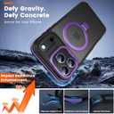Magnetic Stand Case for iPhone 17 Pro Max, 2-in-1 Magnetic Stand Case & Protective Cover, Military Drop Tested, Anti-Fingerprint Matte Finish for Hands-Free at Work, Home and Travel, Purple