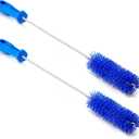2 Pcs Drain Brush Pipe Cleaning Tube Brush, Blue, 19.7 x 1.5 Inch