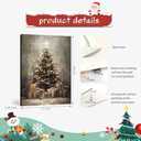 FISWAFY Vintage Christmas Canvas Wall Art Prints, Snowy Christmas Tree Wall Art, Christmas Wall Decorations, Christmas Poster Pictures Wall Decor for Home Office, 11x14 Inch Framed