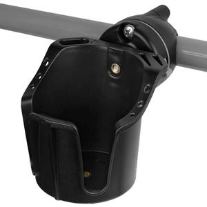 Obcursco Boat Cup Holder, Multi-Functional Marine Cup Holder for Rail Mount, Perfect for Drinks, Bottles, Fishing Gear, Compatible with Pontoon and Bass Boats