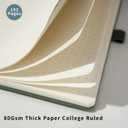 2 x Blank Journal Notebook for Women & Men, 192 Pages College Blank Notebook for Writing Note Taking Work, 100 GSM Thick Paper Hardcover Leather Leather Sketchbook - Medium 8" x 5.7" (Dotted, Black)