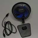 Gaiatop USB Desk Fan, Small But Powerful, Personal Portable Quiet 3 Speeds, Adjustable Mini Table Desktop fan for Cooling Home Office Car Summer Travel Gifts Blue