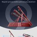 ESR for iPad Pro 11 Inch Case (M5/M4) 2025/2024, Rotating Case with Removable Magnetic Cover, Adjustable Portrait/Landscape Stand, 9 Standing Angles, Shift Series, Red