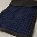 MontVoo-Front Door Mat Outside Entrance Doormat-Outdoor Indoor Door Mat for Entryway-Welcome Mat Thick Durable Rubber Backed Door Entry Mat Non Slip Dirt Trapper Absorbent-Blue 17x30 (2'6" x 1'5", Checker-navy)