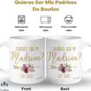 Vivulla68 Quieres Ser Mis Padrinos De Bautizo, Bautizo Recuerdos Juego De 2 Tazas 2025, Recuerdos De Bautizo Para Nio, Nia, God parents Presents Proposal, Quieren Ser Mis Padrinos De Bautizo