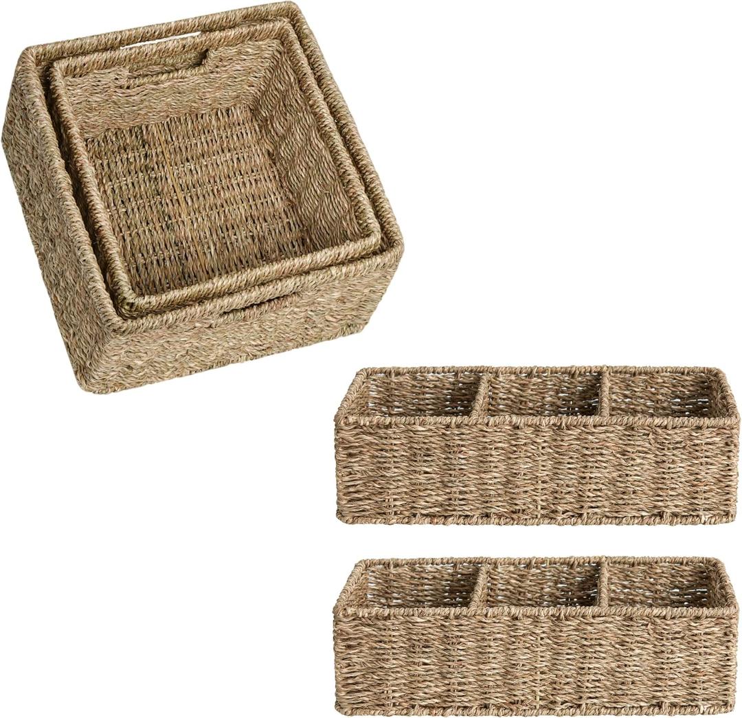 StorageWorks Seagrass Storage Baskets
