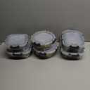 M MCIRCO 30 Pieces Glass Food Storage Containers with Snap Locking Lids, Glass Meal Prep Containers Set - Airtight Lunch Containers, Microwave, Oven, Freezer and Dishwasher (Gray)