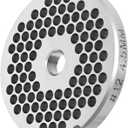 #12 Stainless Steel 3/16" Meat Grinder Plate, Heavy Duty 4.5mm Fine-Medium Plate For Most Regular Sausages