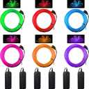 Konohan 6 Pcs Portable Wearable LED Lights Neon El Wire, Battery Operated, Glow Wire for DIY Costume, Halloween, Christmas Decorations(Red, Pink, Blue, Green, Purple, Yellow,16.4 Feet)