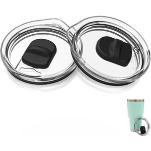 30 oz Tumbler Lid for YETI Rambler Magnetic Slider Lid Splash Resistant Replacement Lid for 30 oz Tumbler, 14 oz Mug and 35 oz Straw Mug, Ozark Trail Old Style RTIC, BPA Free (2 Pack)