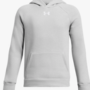 Under Armour, mod grey/white hoodie, unisex, YXL size, Grey
