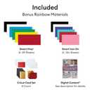 Cricut Explore 5 Multicolor Essential Bundle - for Vinyl, HTV, Stickers, Cards & T-Shirts - Includes Smart Vinyl, Smart Iron-On, Printable Vinyl, Cardstock & 100+ Project eBook