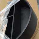 16x20 Arch Shaped Extra Deep Wooden Shadow Cubby Box Depth 4.7'' Rustic Trinket Display Floating Shelf with Removable Shelf Rope Wall Mounted Freestanding for Miniature Figures Curio(Black)