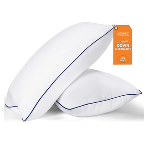 MZOIMZO Bed Pillows for Sleeping- King Size, Set of 2, Cooling Hotel Quality with Premium Soft Down Alternative Fill for Back, Stomach or Side Sleepers