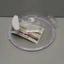 Microwave Food Cover, 12 Inch Microwave Splatter Cover with Water Steamer and Integrated Handle, White Clear Splatter Guard Microwave Cover for Food, Microwave Lid Gifts for Mom