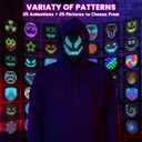 Gootus Led Mask Halloween Costume for Kids Adults, Face Transforming Light up Mask with Gesture Sensing, Cool Toys Great Gift for Birthday Costume Party Christmas