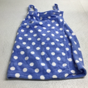 Women’s Towel Wrap Dress – Blue with White Polka Dots,  Soft Microfiber Spa Bath Dress, Size S