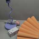 Table Lamps for Living Room - Purple and Orange Modern Dimmable Lamps with USB Port and Outlet