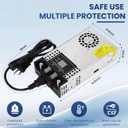 Adjustable 0-60V Power Supply 10A 600W, 110V AC to DC 0-60V Buck Converter 0-10A 600W Power Supply with LCD Display Adjustable Voltage Current 110V/220V AC to 60V DC Converter