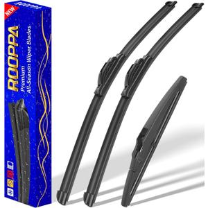 3 wipers Replacement for 2016-2021 Chevrolet Chevy Spark, Windshield Wiper Blades Original Equipment Replacement - 24"/14"/8" (Set of 3) U/J HOOK