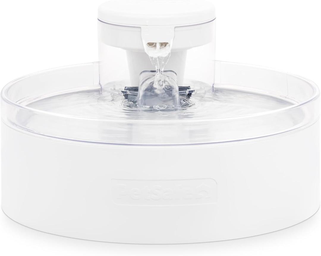 PetSafe Outlast Cat Fountain - Encourages Healthy Hydration - Pump-Free Design with HydroSpin Technology - Automatic Pet Water Bowl - Dishwasher-Safe - Long-Lasting - 128 oz