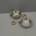 2Pcs Pets Lightweight Stainless Steel Bowl,Removable Stainless Steel Pet Hanging Food Water Feeder Bowl for Puppy Dog Cat Rabbit Ferret Bird Gunea Pigs (Large)