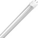 Xapolu 2FT LED T8 T10 T12 Type A+B Tube Lights, 15W 5000K 2100lm, F20T12/F30T8 Fluorescent Light Bulbs Replacement, Ballast Compatible or Bypass, Dual-Ended, Clear Lens, DLC&UL Listed, 2-Pack