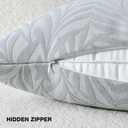 FUTEI Dark Grey Decorative Throw Pillow Covers 20x20 Inch Set of 2,Soft Chenille Phoenix Tail Leaf Textured Cushion Case,Modern Home Decor for Couch Bed Living Room