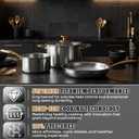 Titanium Cookware Set, Titanium Pans for Cooking, 6 Pcs, Essential, As shown