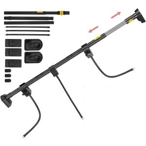 Christmas Garland Hanger for Front Door - Fits 43" to 52" Doors, Holds up to 110 Lbs, Adjustable Wreath Holder for Christmas, Halloween Decorations, No Screws Drilling, Damage-Free Installation