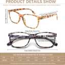 CLASAGA Progressive Multifocus Reading Glasses for Women, Pattern Print Blue Light Block Stylish Ladies Computer Readers(3 Mix Color, 2.0, x)