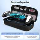 4 in 1 Accessoris Set Compatible with Playstation Portal, EVA Hard Carrying Case for PS5 Portal, Silicone Protective Cover,2 Pcs Screen Protector,10 Thumb Grip Caps,Ps Portal Accessories Black